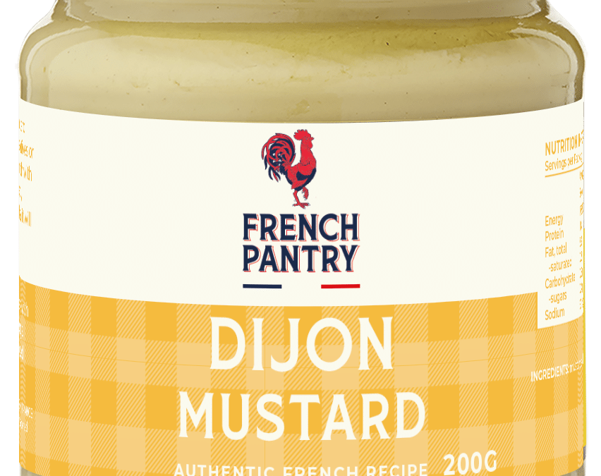 French Pantry Dijon mustard in 200 G glass jar.