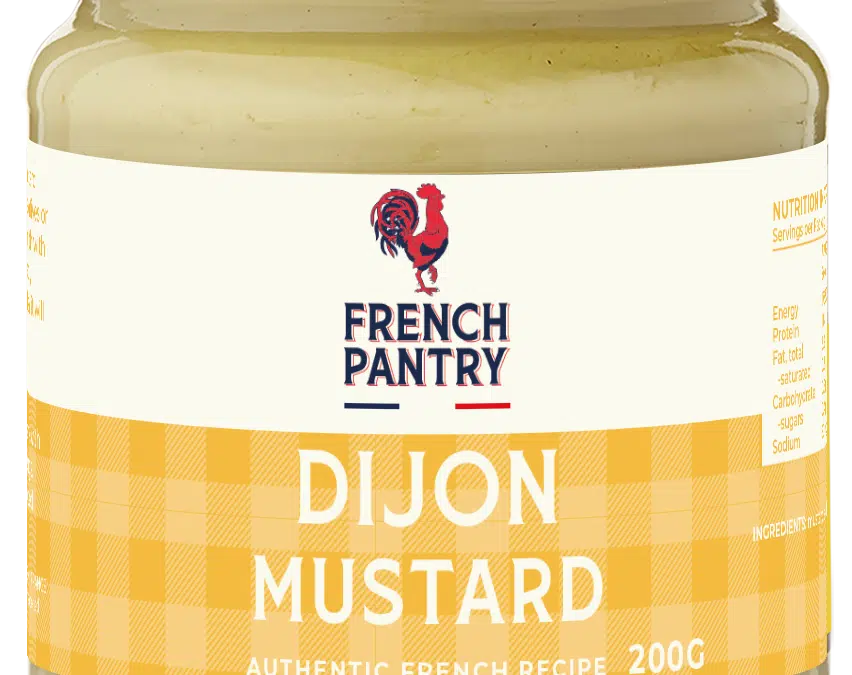 Présentation de la moutarde de Dijon French Pantry en bocaux de 200 G.
